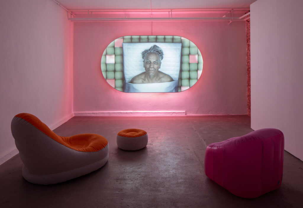 <p>EBENSPERGER</p>
<p> </p>
<p>Bjørn Melhus, [dramatic music continues], 2023. Installation view at Ebensperger, Berlin. Courtesy Ebensperger and the artist</p>
