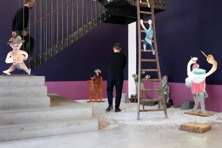 <p>Anna Boghiguian, Installation view at KOW during Gallery Weekend Berlin, 2022<br />
Photo: Stefan Korte</p>
