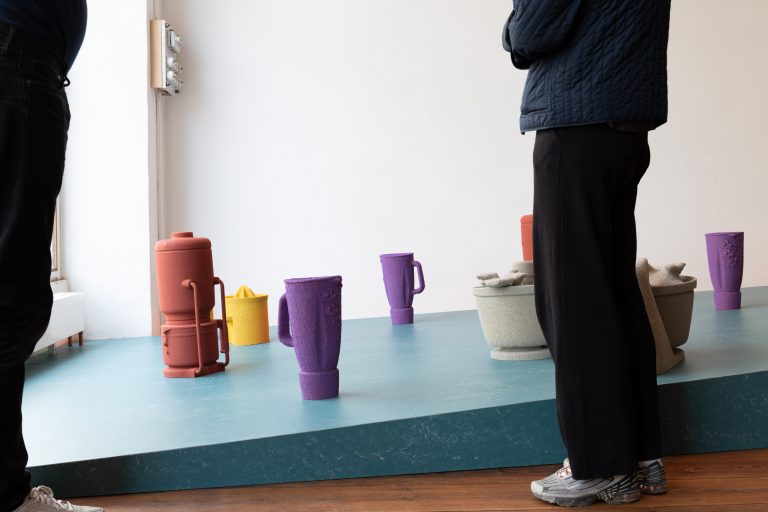 <p>Lena Henke, Installation view at Klosterfelde Edition during Gallery Weekend Berlin, 2022<br />
Photo: Stefan Korte</p>