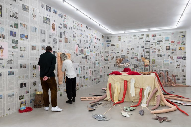 <p>Eva Koťátková, Installation view at Meyerriegger during Gallery Weekend Berlin, 2022<br />
Photo: Stefan Korte</p>