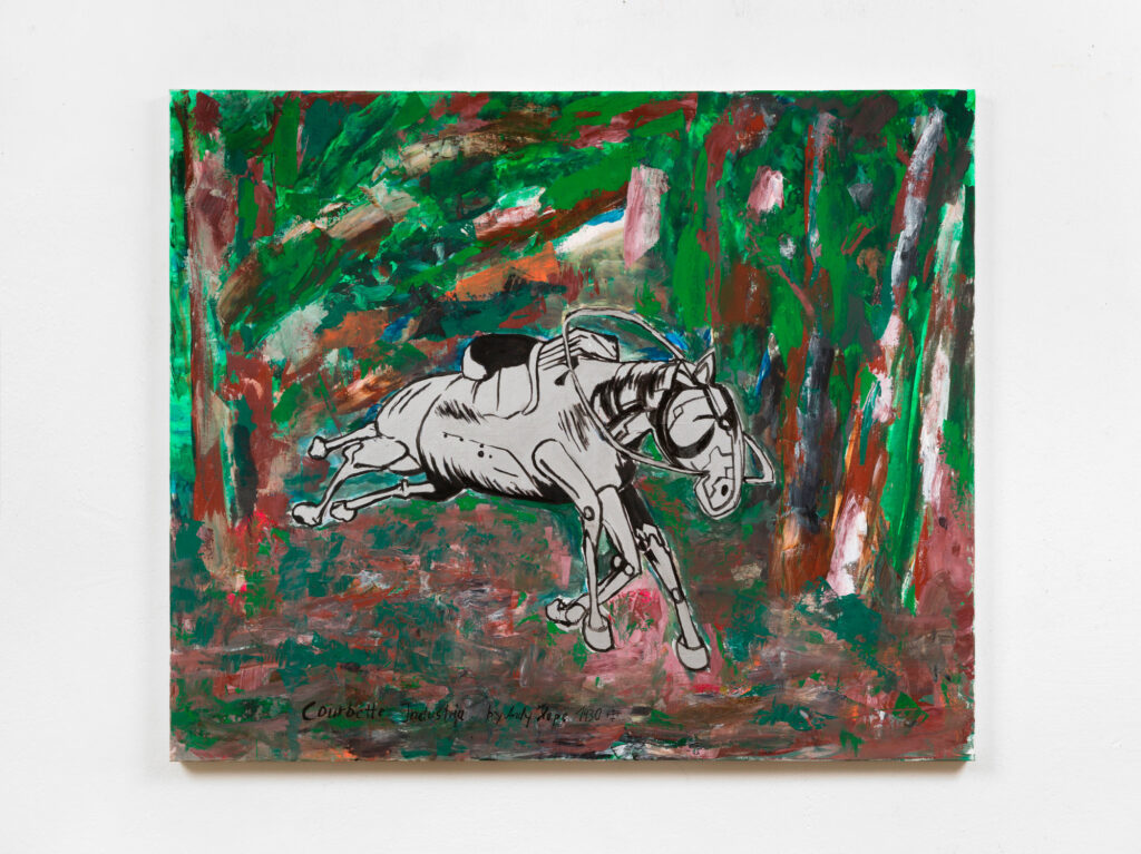 <p>GUIDO W. BAUDACH · <em>Gallery Openings</em></p>
<p> </p>
<p>Andy Hope 1930, <em>Courbette Industria 2</em>, 2023, Courtesy the artist & Galerie Guido W. Baudach, Berlin, Copyright: Andy Hope 1930, Photo: Roman März</p>