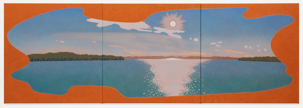 <p>MEYER RIEGGER</p>
<p>&nbsp;</p>
<p style="font-weight: 400;">Caroline Bachmann, <em>An American Lake Soleil blanc</em>, 2026. Oil on canvas, 80 x 240 cm.<br />
Photo: Oliver Roura. Courtesy of the artist and Meyer Riegger.</p>
