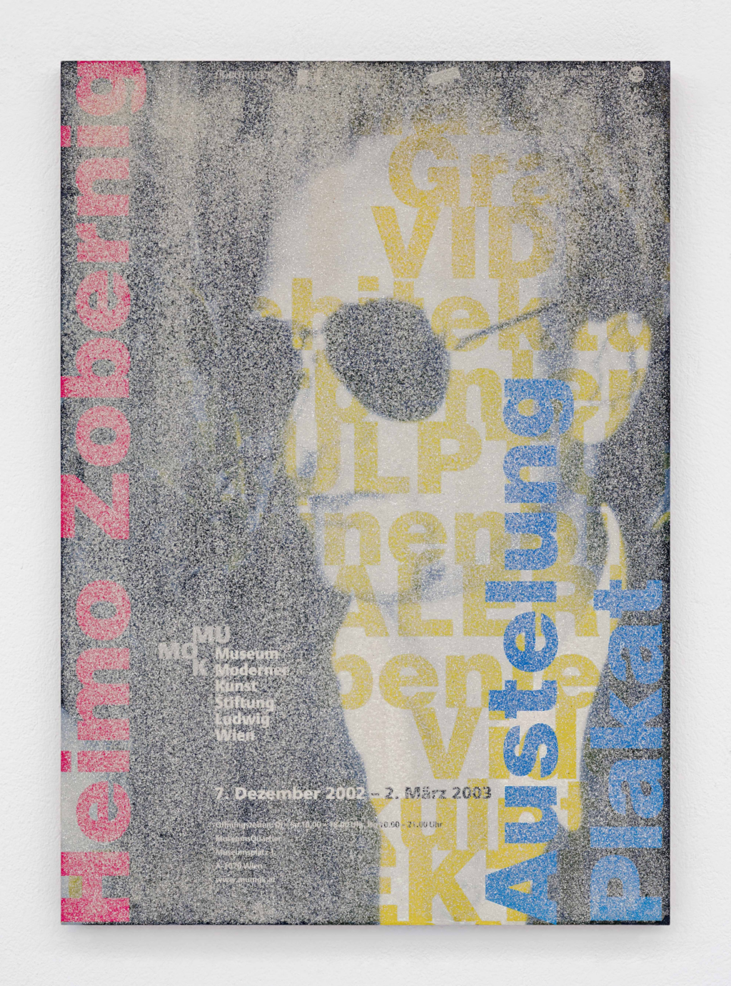 <p>GALERIE NAGEL DRAXLER</p>
<p>&nbsp;</p>
<p>Heimo Zobernig, <em>untitled</em> (2003). Reflective granulate, acrylic lacquer, offset printing, paper, hardboard, wood, 84 x 59,4 cm. Image courtesy the artist and Galerie Nagel Draxler Berlin:Cologne:Meseberg.</p>
