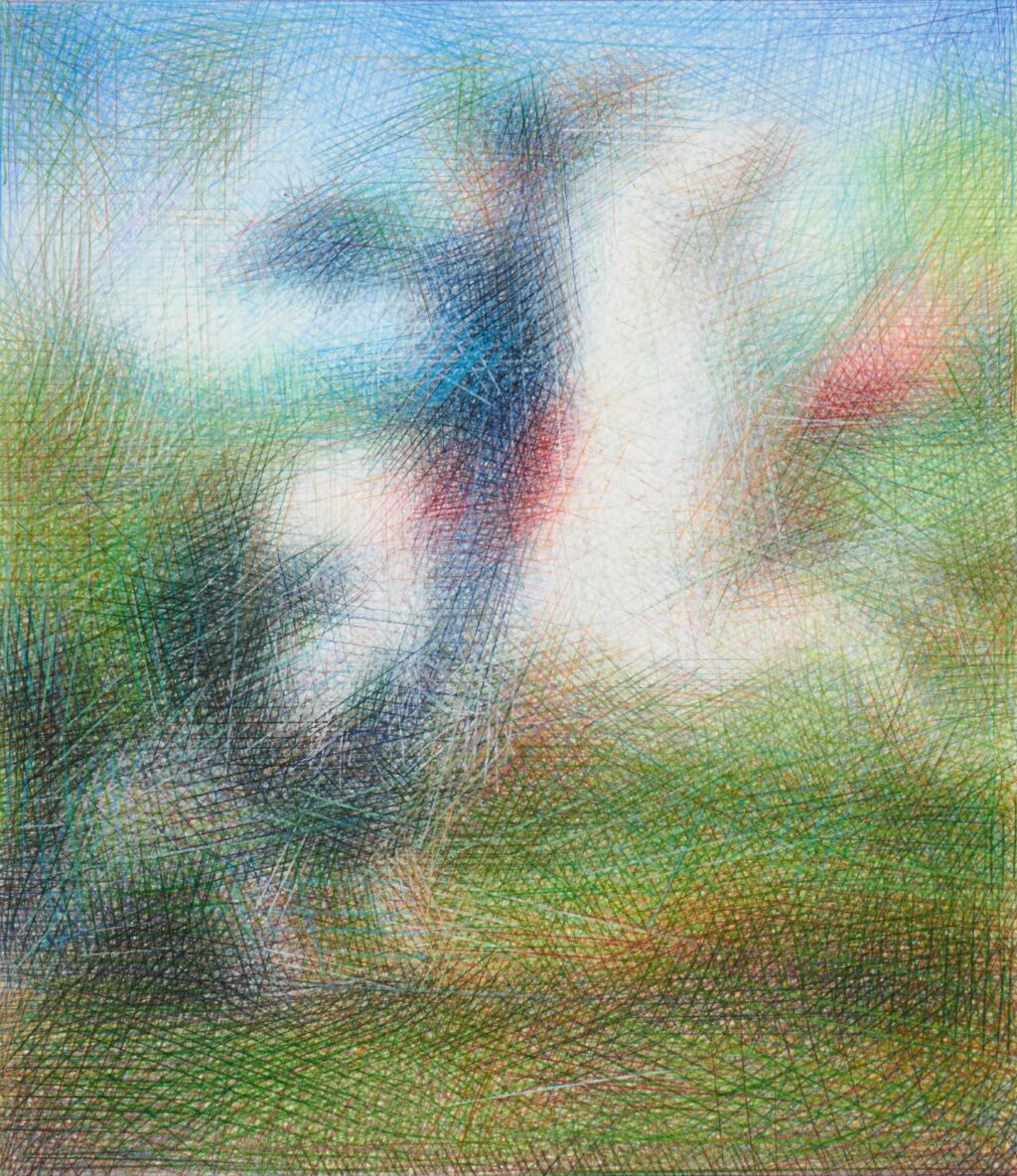 <p>GALERIE FRIESE</p>
<p>&nbsp;</p>
<p>Slawomir Elsner, <em>Saint George and the Dragon</em>, 2021. Coloured pencil on paper, 31 x 27 cm<br />(after Raffael, c. 1503-1505, National Louvre, Paris).</p>
