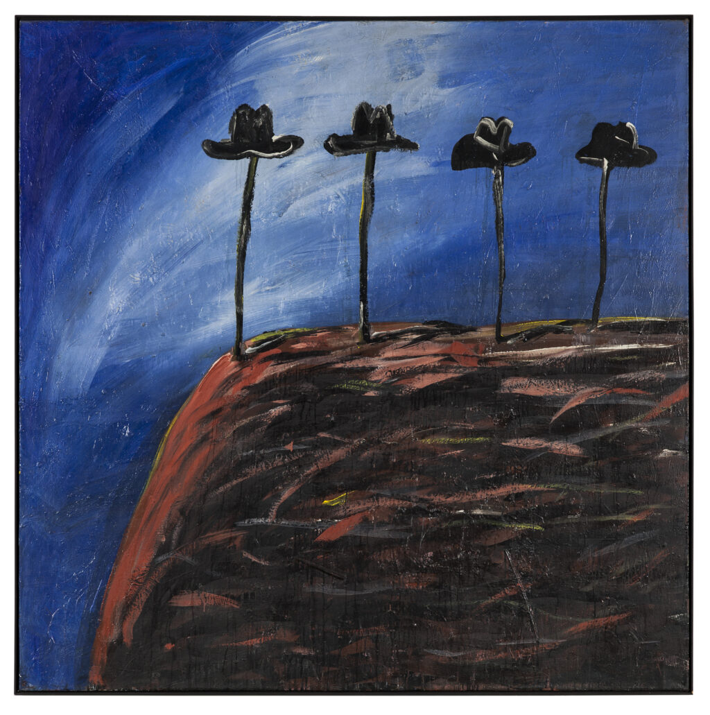 <p>SPRÜTH MAGERS</p>
<p>&nbsp;</p>
<p class="p1">Walter Dahn<br />
<em>Vier für ein Ave Maria</em>, 1982<br />
Dispersion on nettle cloth<br />
250 × 250 cm <br />
© Estate of Walter Dahn / VG Bild-Kunst, Bonn, 2026<br />
Courtesy Sprüth Magers<br />
Photo: Timo Ohler</p>
